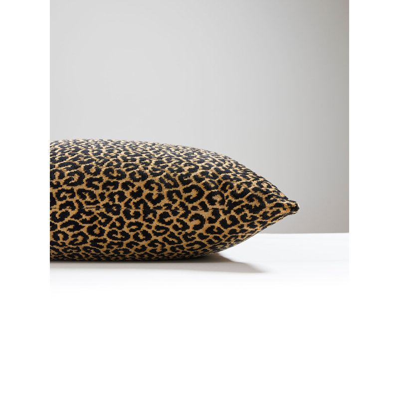 Wild Glamour Lumbar Pillow Cover & Insert, 14"H x 22"W, Rectangular, Ebony