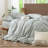 MooMee Gingham Duvet Cover Set 100% Washed Cotton Linen Like Lightweight-115836938-121465077