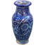 Blue/White 9" Indoor / Outdoor Ceramic Table Vase-117988489
