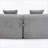 Sectional Sofas, Modern Curved Slate Gray Chenille Modular Couch, 110”, 800 lbs, for Apartments | Grey | Foam+Spring-124535834
