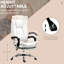 Fauteuil de bureau blanc à massage avec chauffage sélectif et pour différentes parties du corps