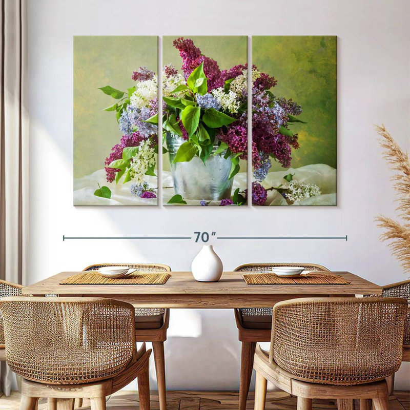 Harnek lilas dans un seau, H 36 po x l 57 po