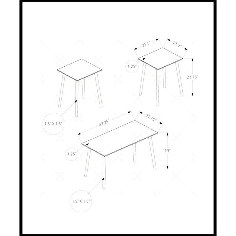 Ensemble de table, Noyer