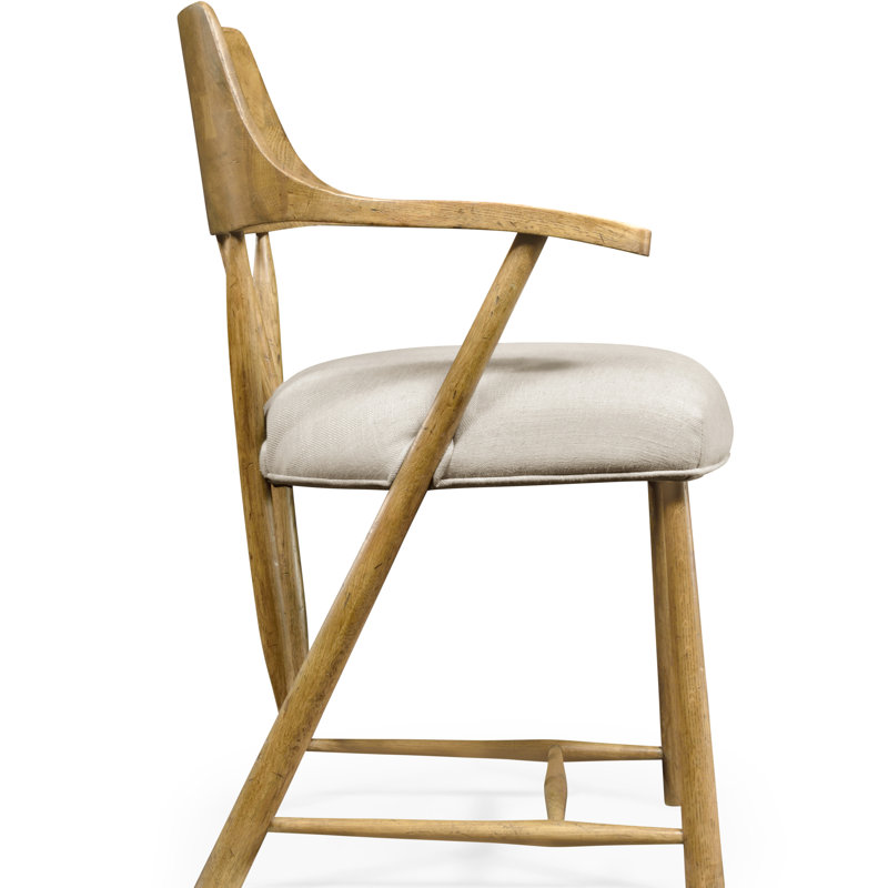 Casually Country Arm Chair, Tan, Medium Walnut