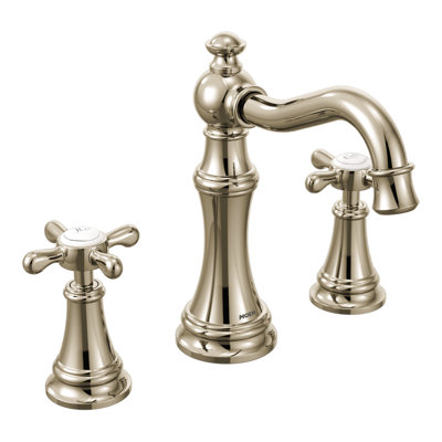 Weymouth TS42114NL Widespread Bathroom Faucet in Polished Nickel, Valve Required (Not Included)