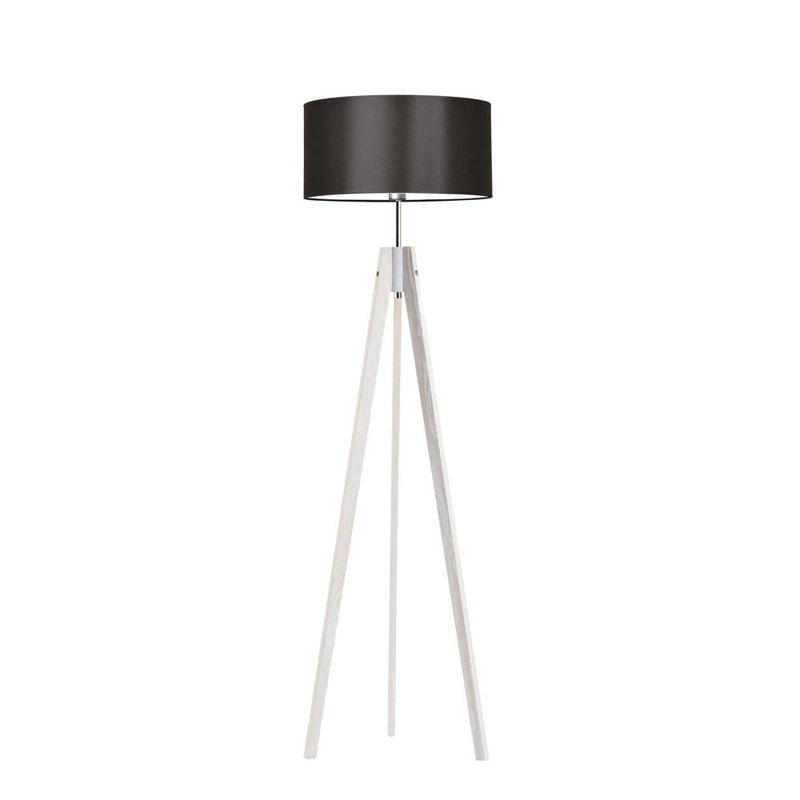 Arbutis 138cm Tripod Floor Lamp, White, Dark Grey