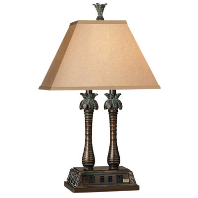 Palm Tree Resin USB Table Lamp