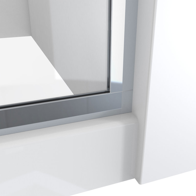 30" W x 72" H Frameless Shower Door, Chrome, 30"