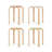 Set Of 4 Bentwood Stackable Stools Dining Stools With Round Tops