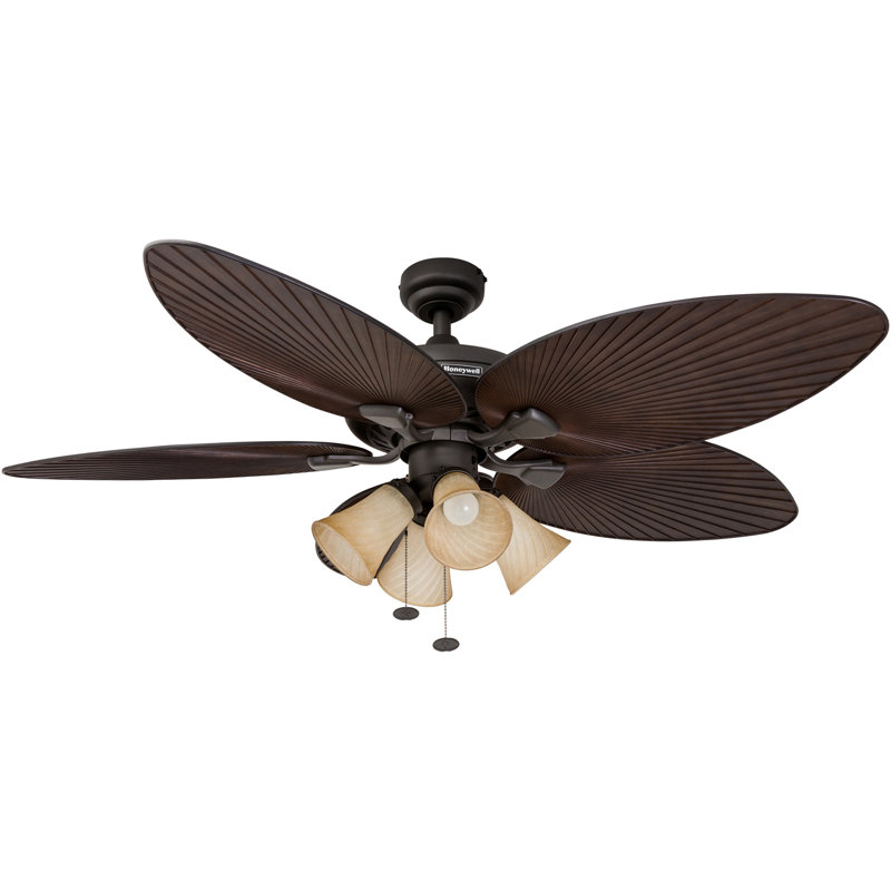 Palm Island 52'' Indoor/Outdoor Ceiling Fan with Light Kit
