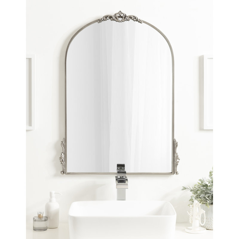 Christany Metal Mirror, Silver, 32.5" x 24.5"