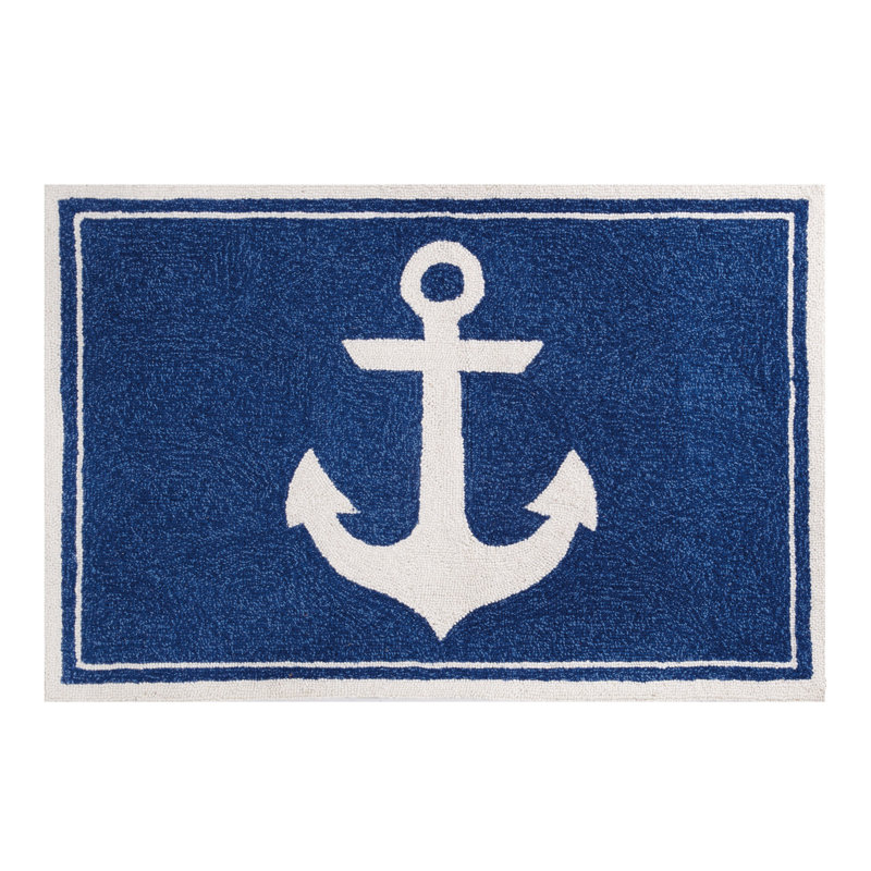 Anchor Hand Hooked Wool Rug