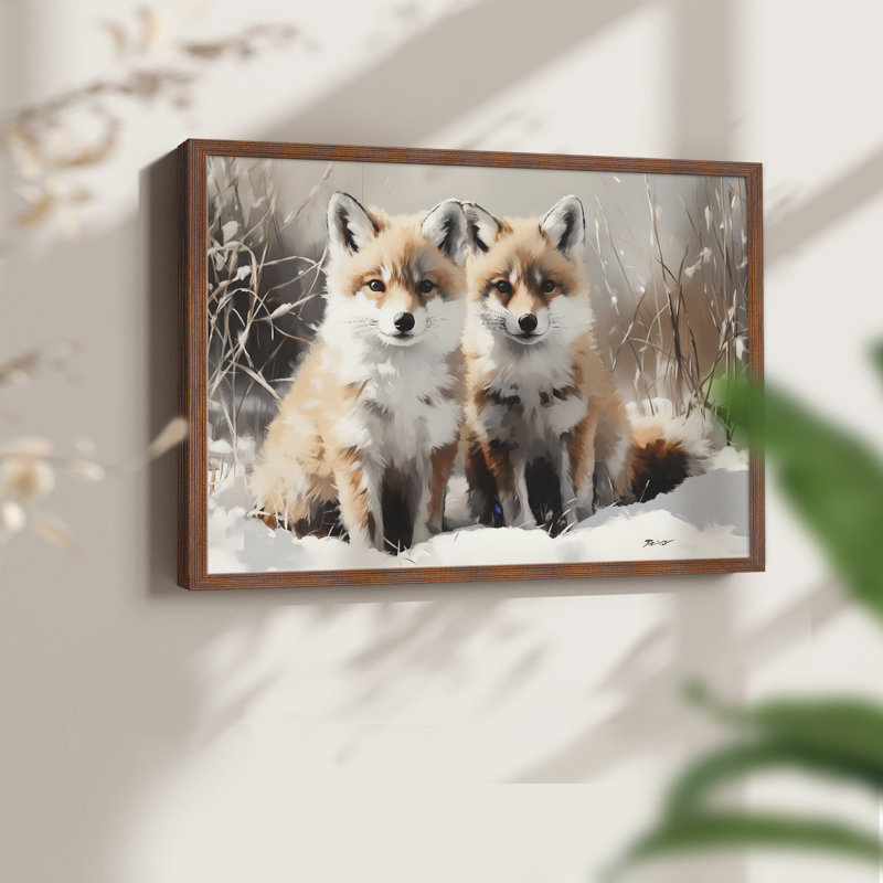 Art de Noël - DCCCLIV - Reproduction encadrée - Restickable, H 11 po x l 14 po, Noyer