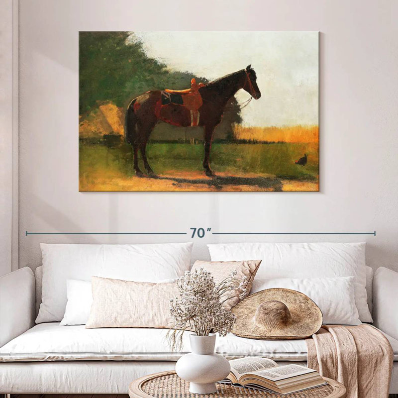 Saddle Horse In Farm Yard