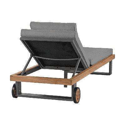 Chaise longue Bali gris clair
