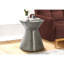 Table d'appoint tambour 22 po - table d'appoint / table de chevet moderne en sablier pour le salon et la chambre à coucher, conception peu encombrante, assemblage facile-1088417215