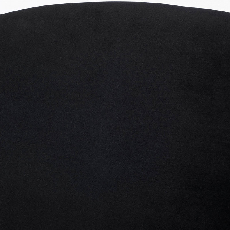 Kuhlman Velvet Side Chair Dining Chair, Black