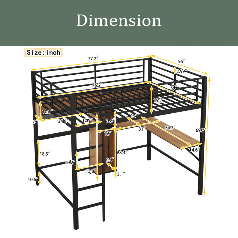 Gunther Kids Full Loft Bed