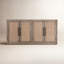 Jensen Mango 72" Wood And Cane Weave Buffet Sideboard In Taupe