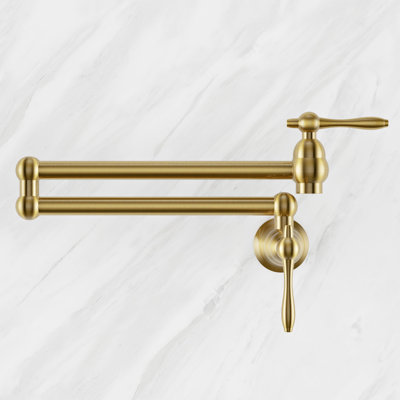 Plaisir Retractable Wall Mount Pot Filler Faucet