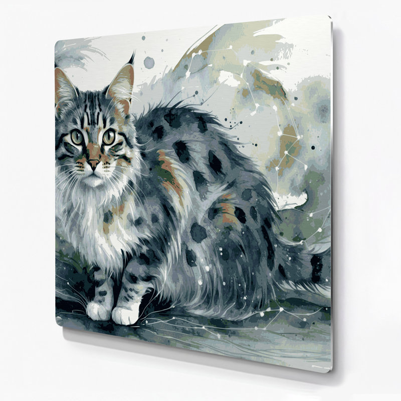 Art mural en métal Cats, H 12 po x l 12 po