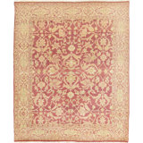 Agra Wool Oriental Area Rug in Terracotta