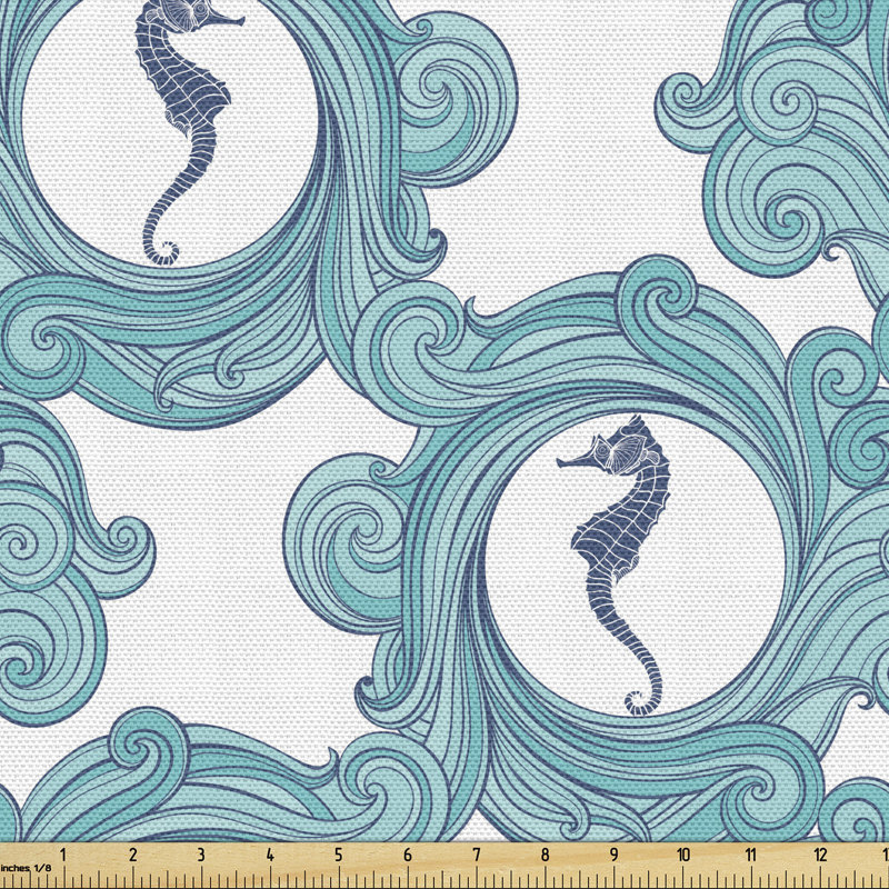 Tissu bleu nautique, l 58 po x L 180 po