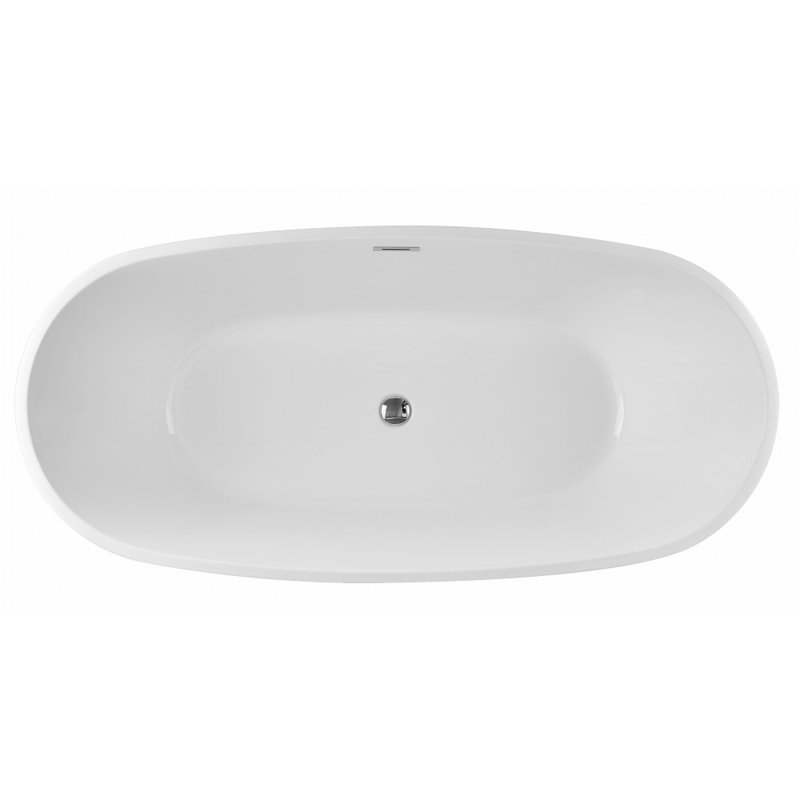 Baignoire autoportante 59 po Fuxi, Blanc lustré