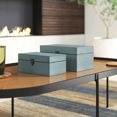 Arafah 2 Piece Stainless Steel Decorative Box Set