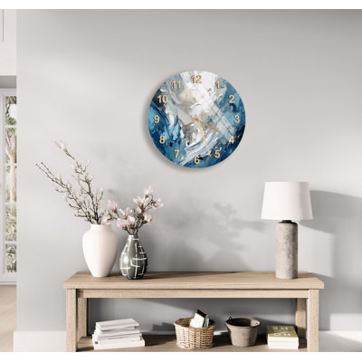 Horloge murale en verre trempé