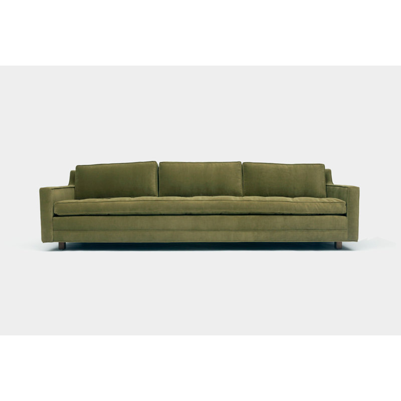 Upholstered 94'' Sofa, Aged Velvet Bramble