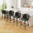 Modern Swivel Upholstered Counter Stool with Durable Metal Frame-338239153