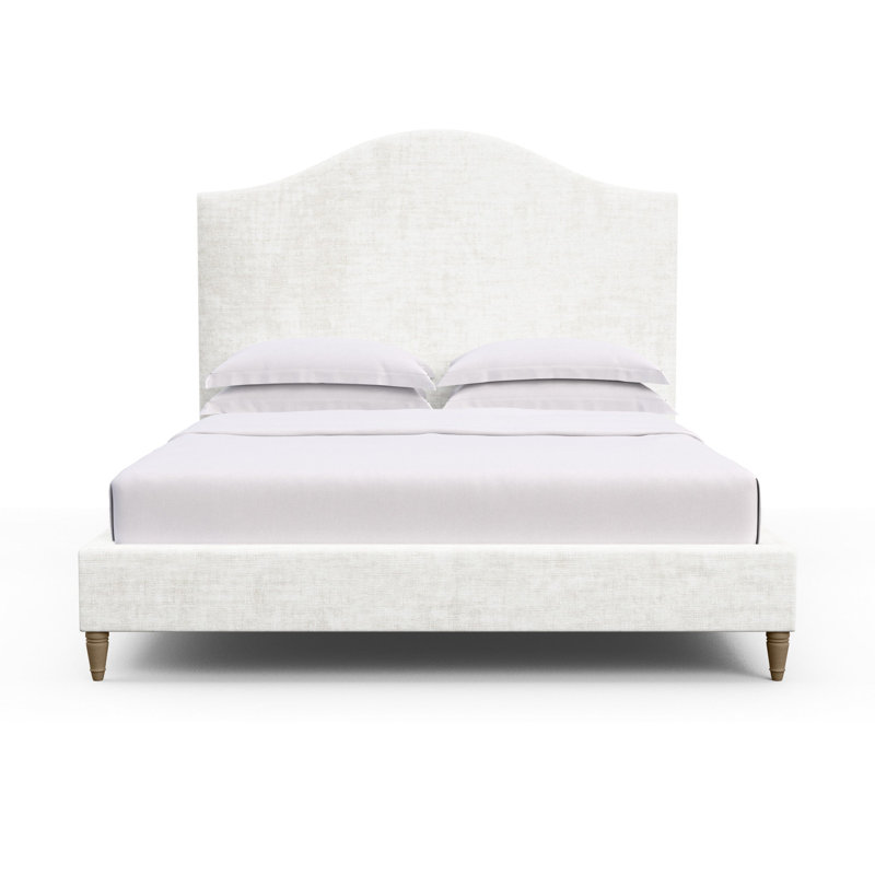 Montague Upholstered Standard Storage Bed, King, Crushed Velvet Alabaster, Natural