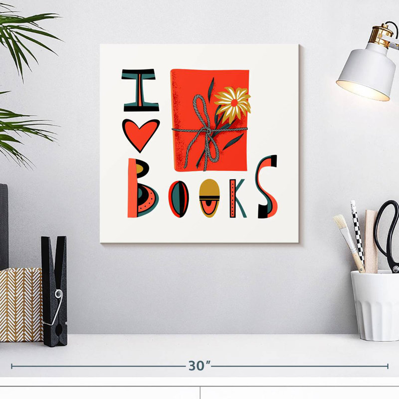 Senne - J'aime les livres, H 16 po x l 16 po