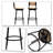 Chassady Swivel Counter Stool with Metal Frame-2111686570