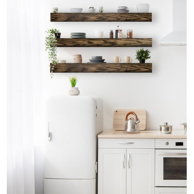 3 Piece Oak Floating Shelf