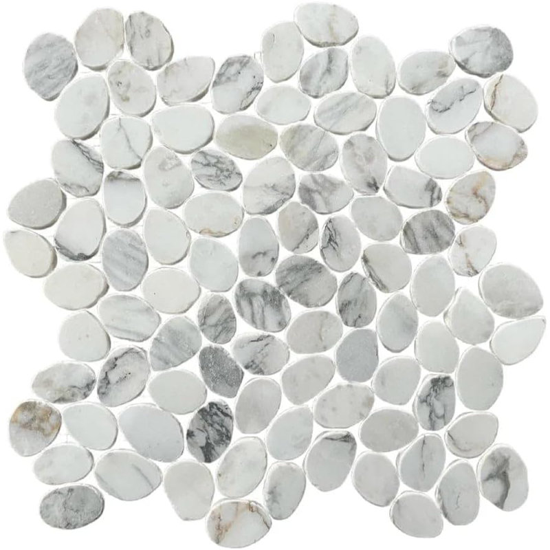 Carrelage mosaïque en marbre CNK Tile Calacatta, Calacatta - 1 Sheet (1 Sq Ft)