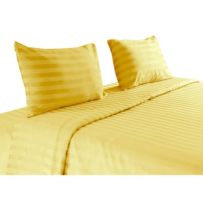 Egyptian Cotton Sateen Striped Sheet Set