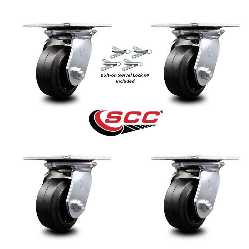 Rubber on Steel Caster