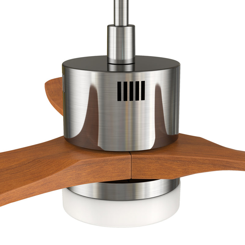Ventilateur de plafond standard à DEL à 3 pales de 52 po avec télécommande et ensemble d'éclairage inclus.