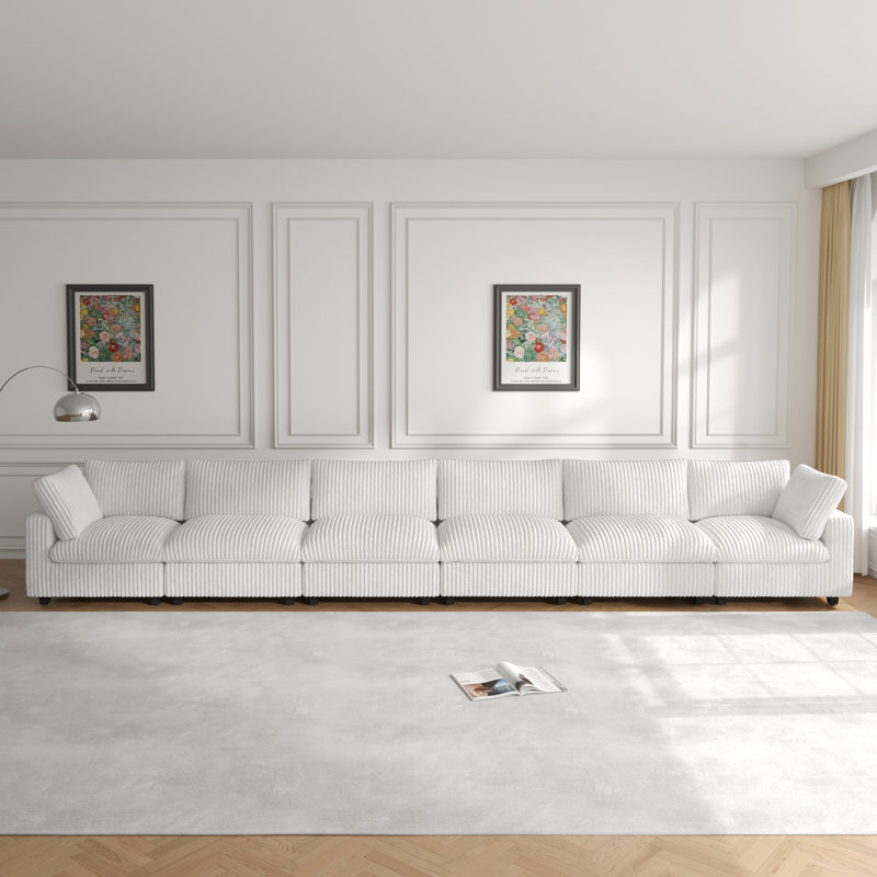 Canapé modulaire 6 pièces rembourré, Beige