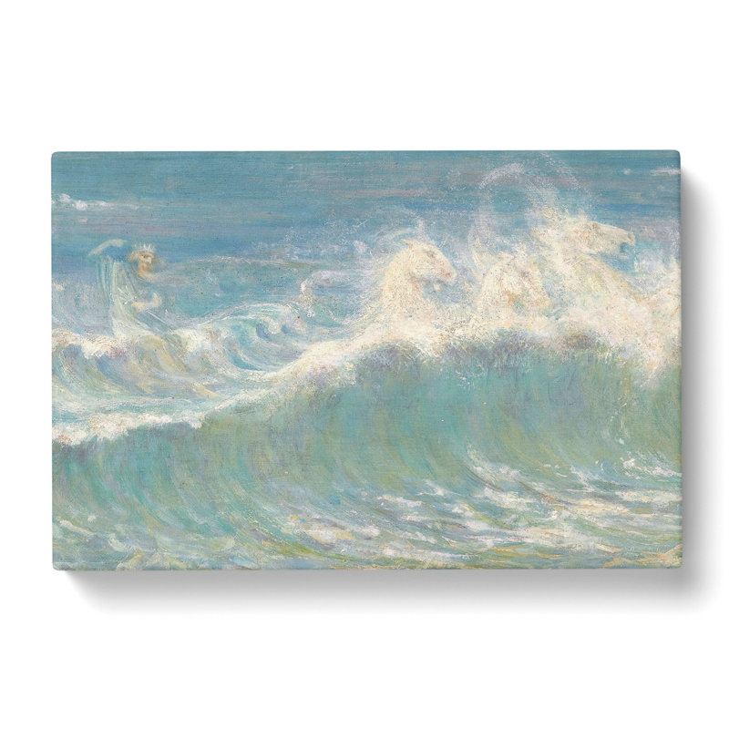 Neptunes Horses by Walter Crane - Wrapped Canvas, 40cm H x 60cm W x 3cm D