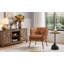 Fauteuil demi-tonneau en cuir 27,5 po Ladislao