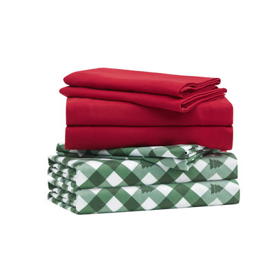 XMAS TARTAN DUO SHTET CHILI FULL SET OF 8