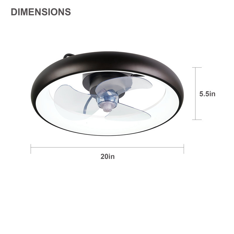 20.46'' Ceiling Fan with LED Lights