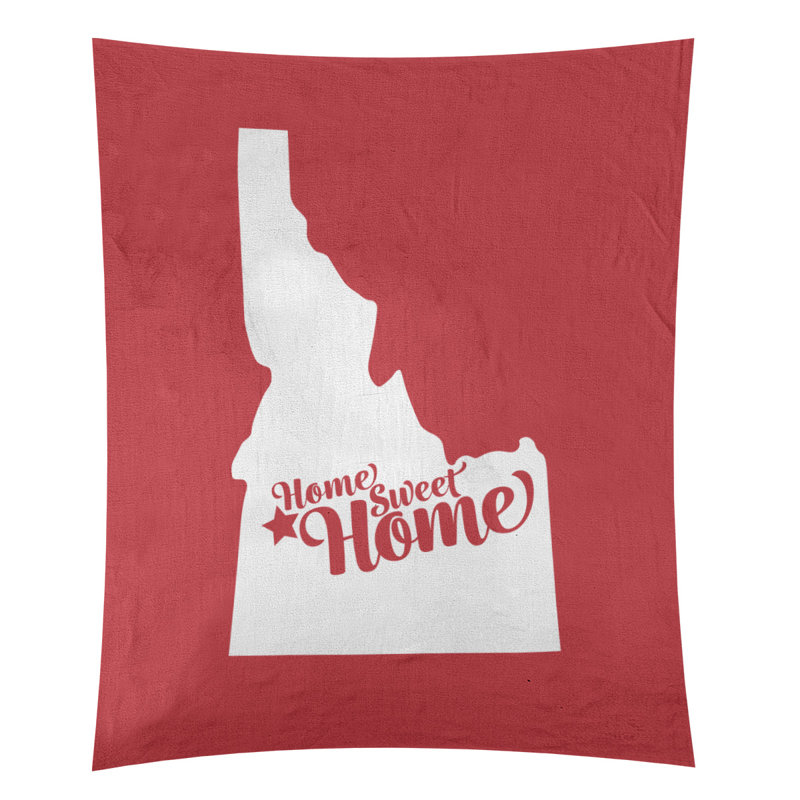 Tapisserie Home Sweet Boise, H 27,5 po x l 37,5 po, Rouge
