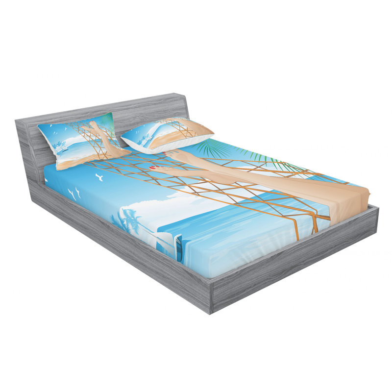 Microfiber Sheet Set, Queen Sheet Set with Fitted Sheet