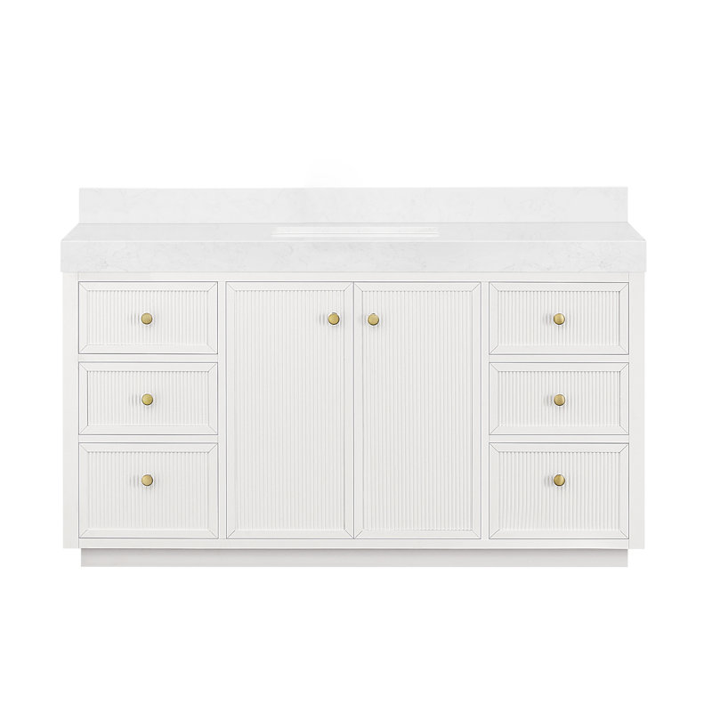 Ensemble de meuble-lavabo simple 60 po Peryman, Blanc
