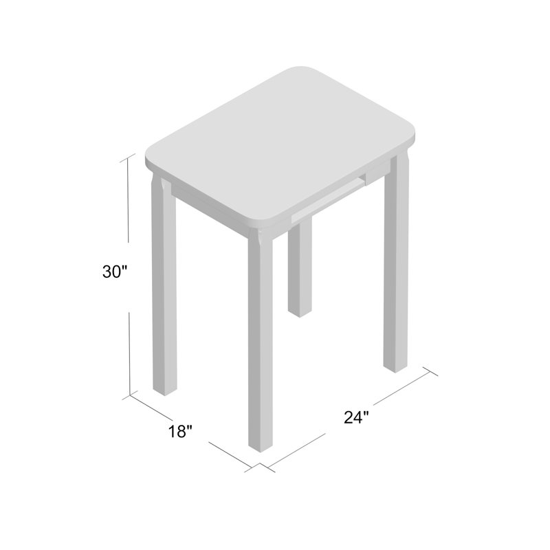 Bureau pour étudiant 24 po x 18 po, H 30 po x l 24 po x P 18 po