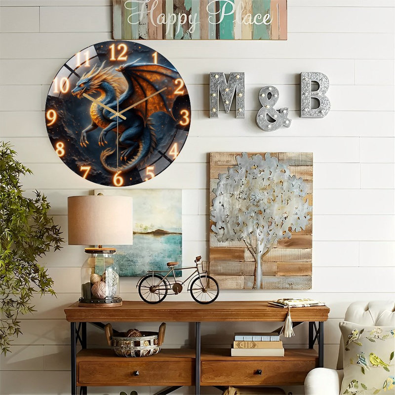 Horloge murale 12 po Dragon